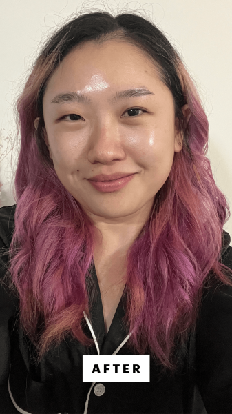 Han after using the Wavytalk Whirlwind Curl